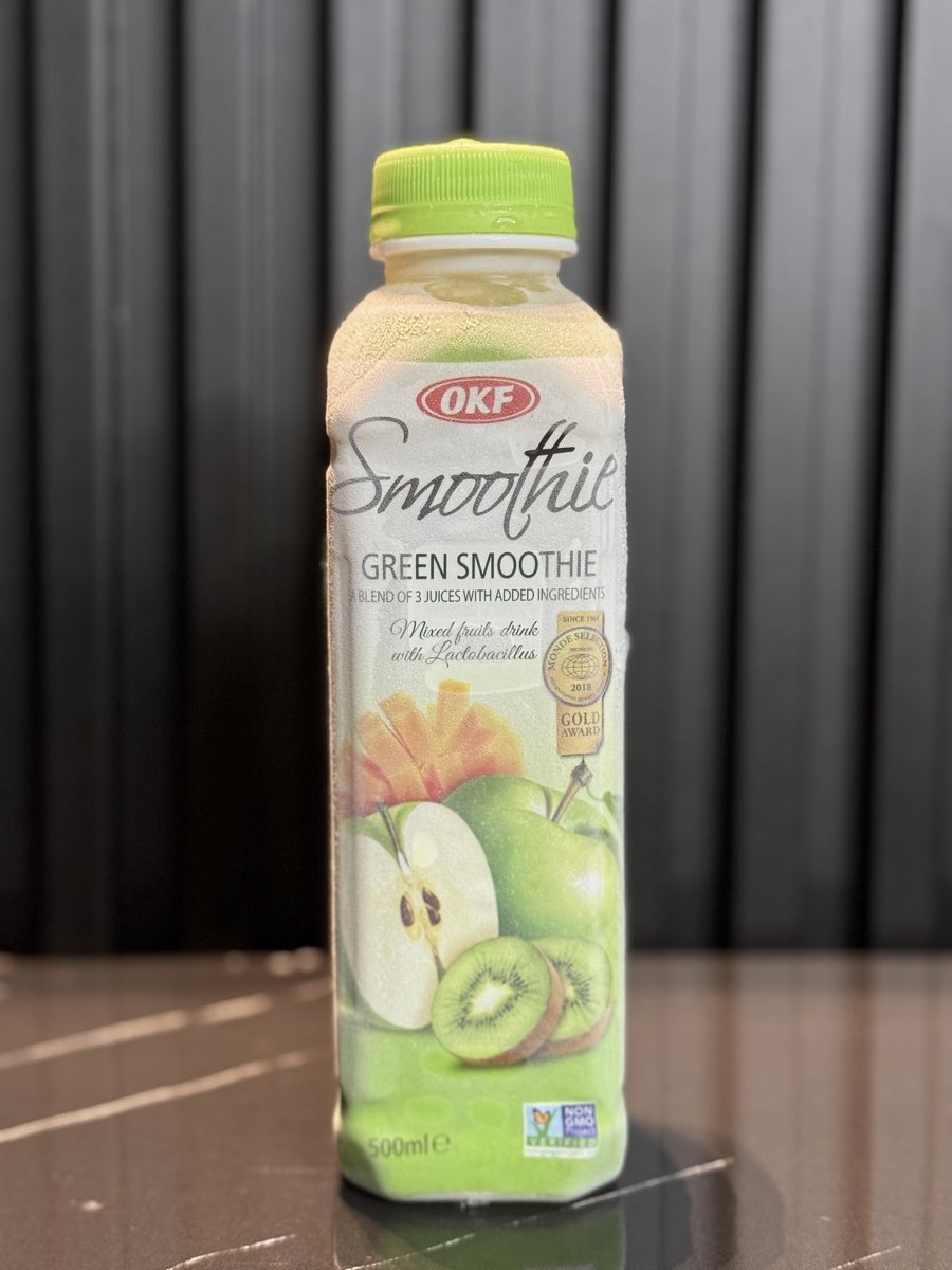 Green OKF Korean smoothie bottle