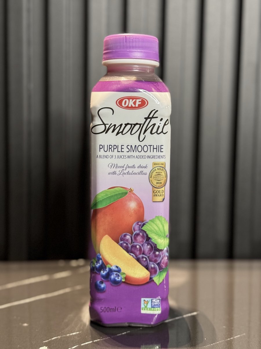Purple OKF Korean smoothie bottle